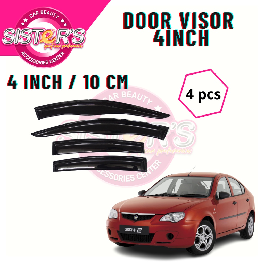 PROTON GEN2 Door Visor Big 4 Inch Air Press Window | Shopee Malaysia