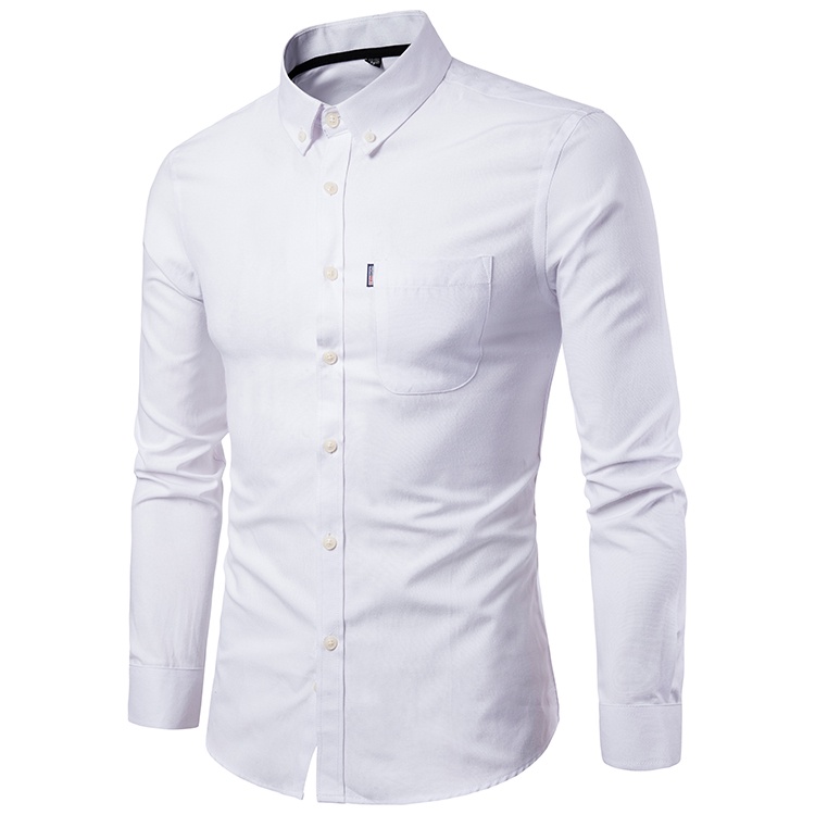 BOSC Ironless Oxford Shirt Men Kemeja Long Sleeve Formal Slim Fit ...