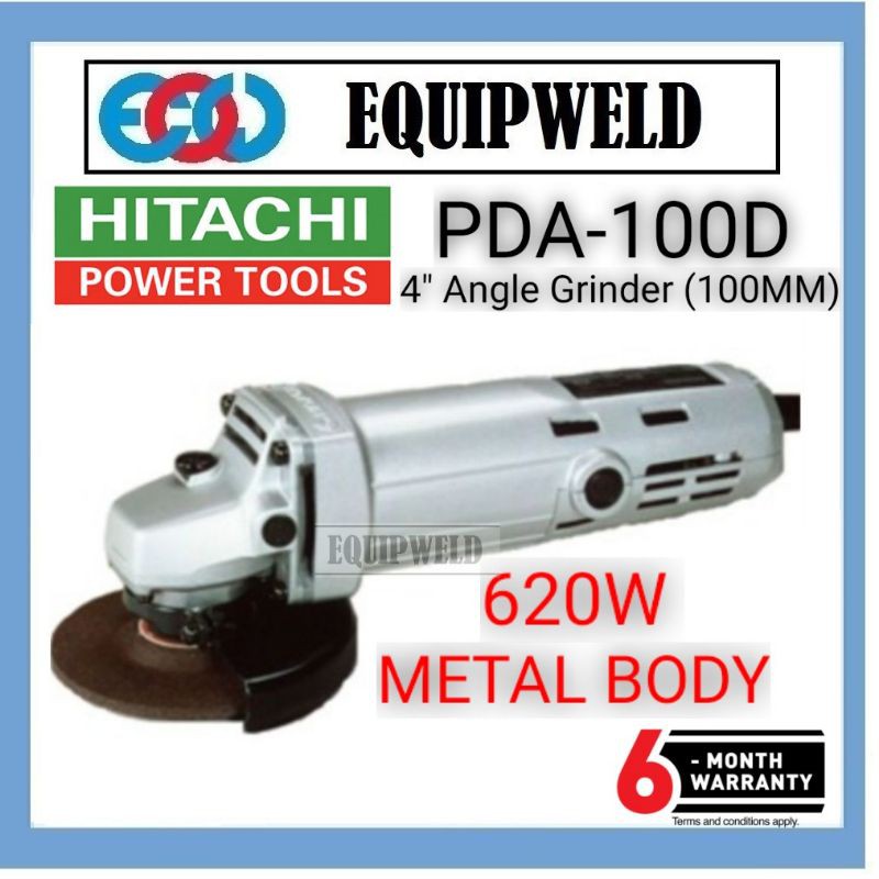 HITACHI PDA100D ANGLE GRINDER 4" 100MM 620W (METAL BODY) PDA100D