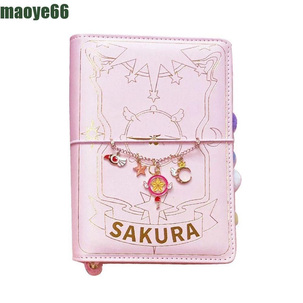 MAOYE Japanese Binder Notebook Kawaii Diary Sakura Anime A6 Daily