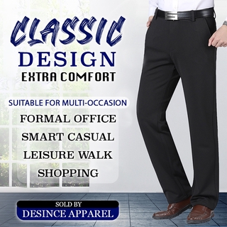 🇲🇾 DESINCE Formal Pants Elastic Pants Men Business Trousers Casual Pant ...