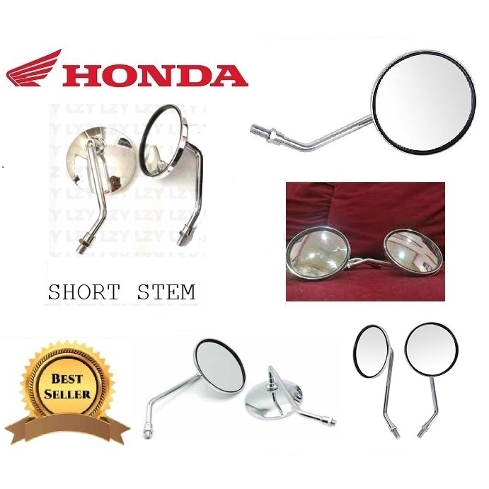 HONDA VEGA FORCE SIDE MIRROR Motorcycle classic type SHORT STEM (black ...