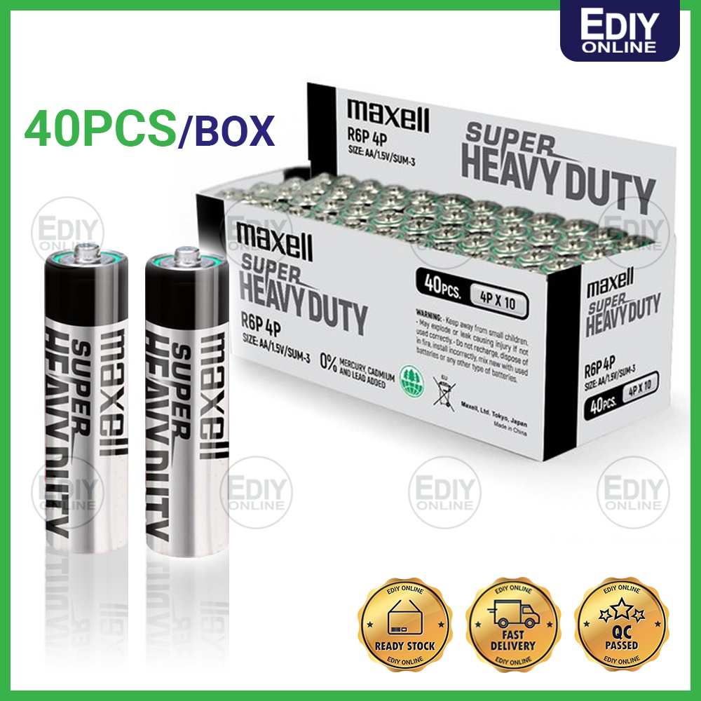 100% (ORIGINAL) MAXELL R6P AA & R03 AAA Battery (40 Pcs) JAPAN SUPER ...