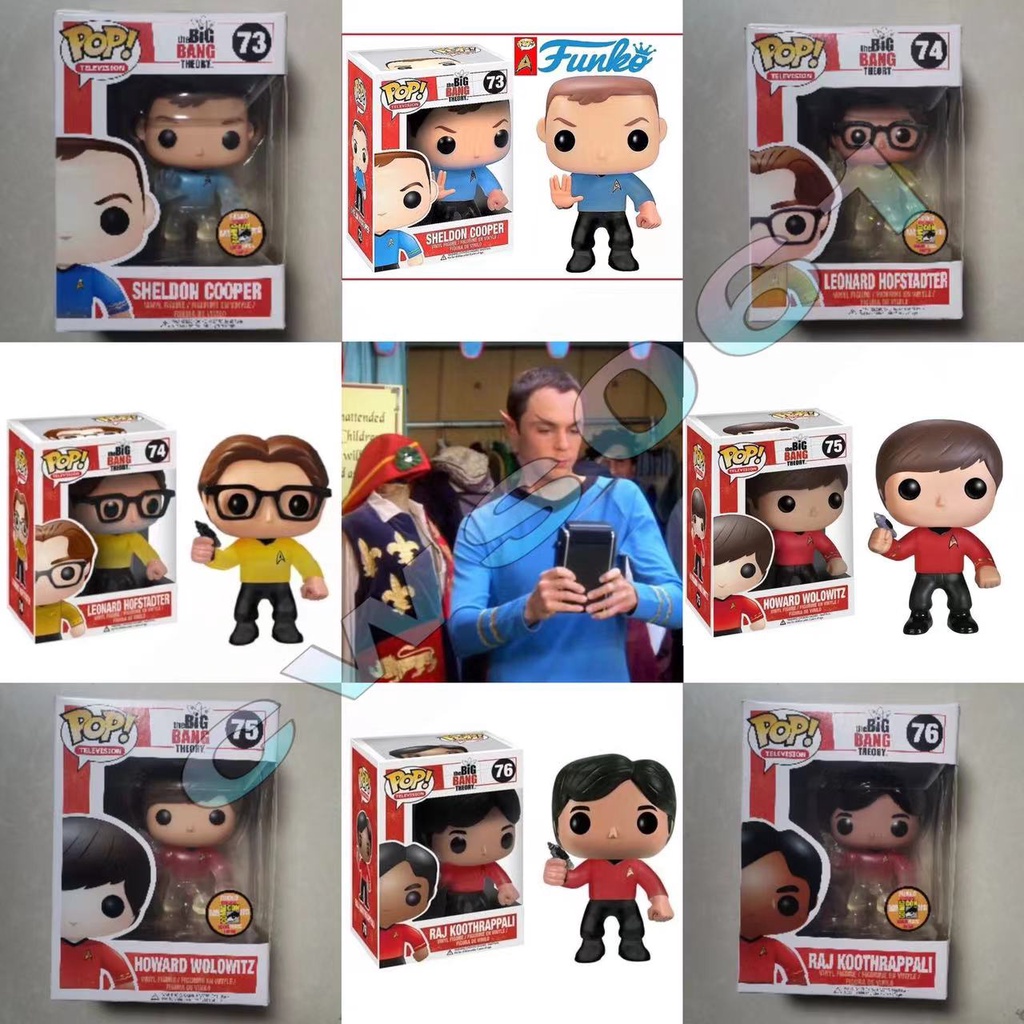 FUNKO POP The Big Bang Theory Vinyl Figures Sheldon/Leonard/Howard/Raj