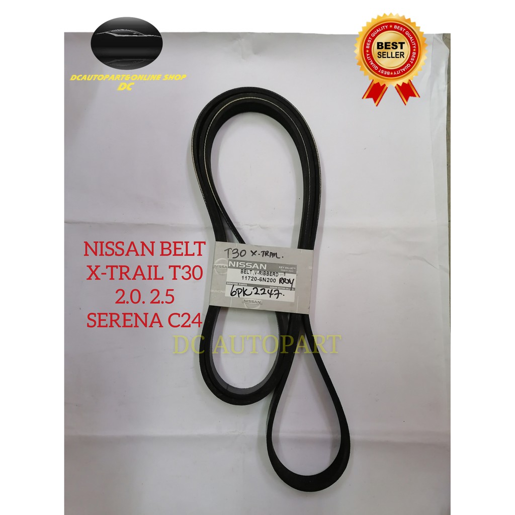 ORIGINAL NISSAN FAN BELT NISSAN XTRAIL T30 2.0 2.5 SERENA C24 (117206N200) 6PK 2274 Shopee