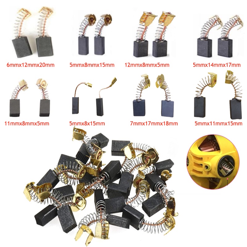 10Pcs Carbon Brushes motor brush Repairing Part for Generic Electric