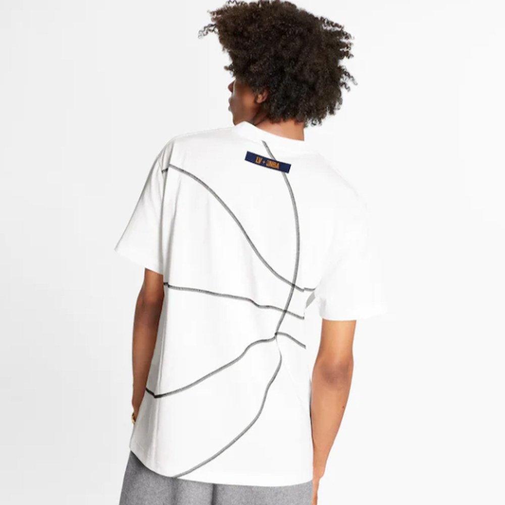 Louis Vuitton x NBA Embroidery Detail T Shirt Milk White Men's - FW20 - GB