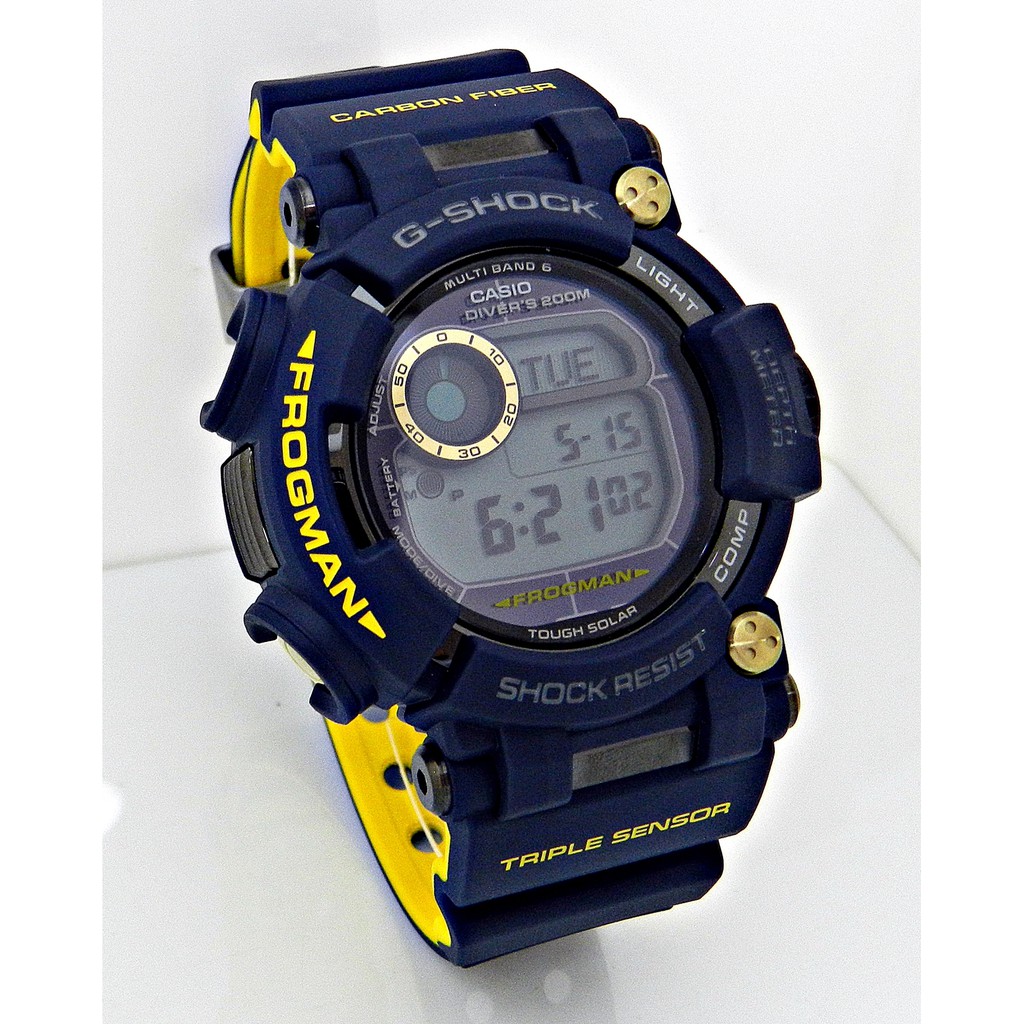 Original G-SHOCK FROGMAN Navy Blue Water Depth Sensor GWF-D1000NV