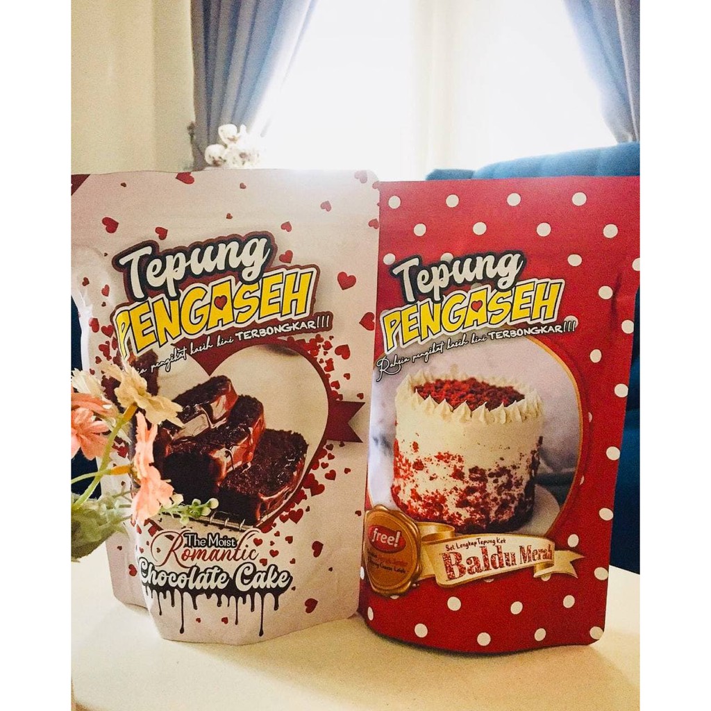 TEPUNG PENGASEH (TEPUNG KEK SEGERA COKLAT MOIST & BALDU MERAH RED ...