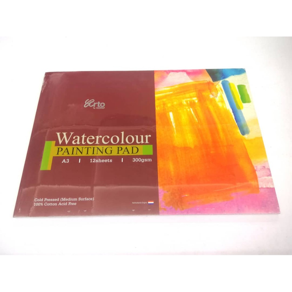 CamPap Arto Watercolour Painting Pad A3 Size 12 Sheets 300gsm CR36255 ...