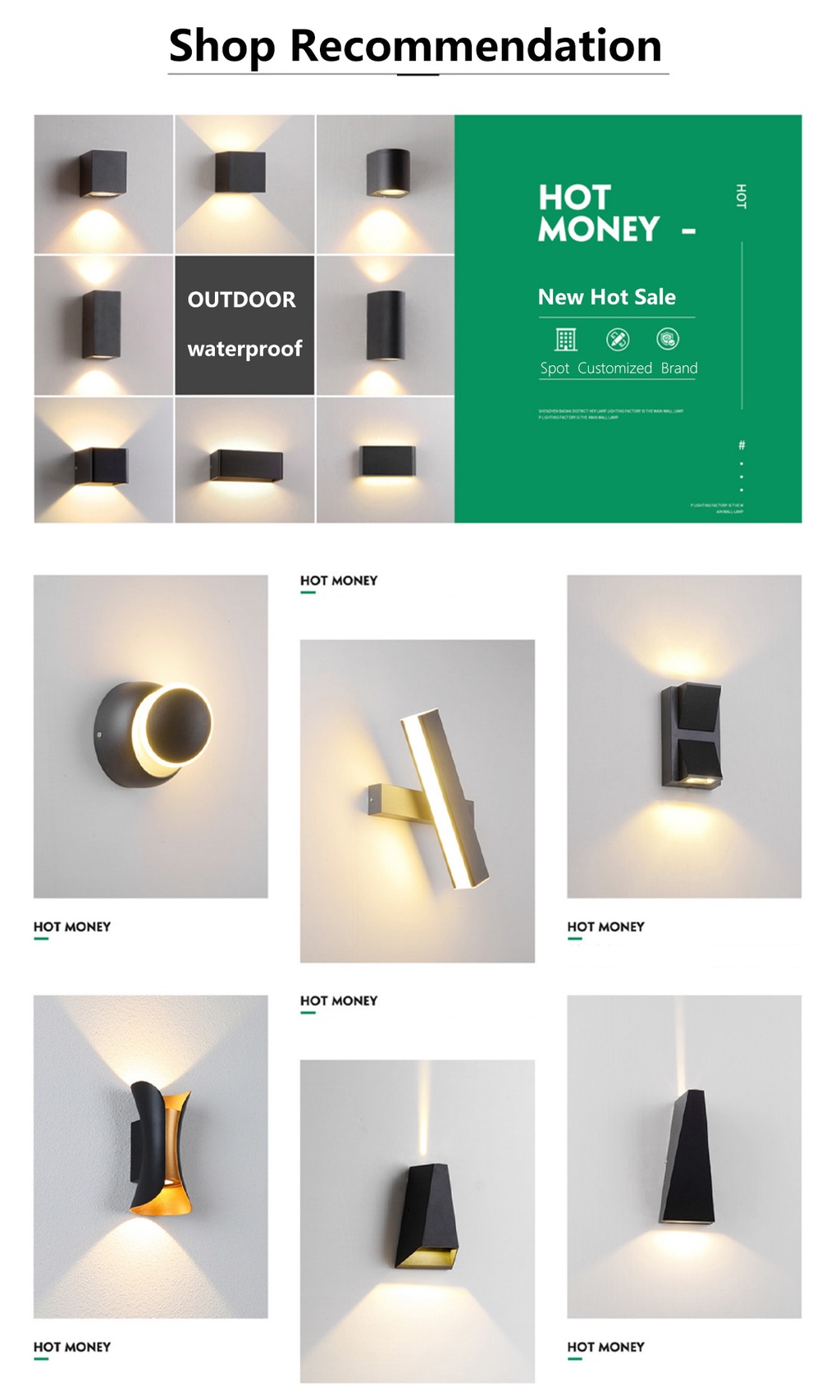 Lampu dinding Outdoor Wall Light Ip65 Waterproof Lampu led Wall Lamp ...