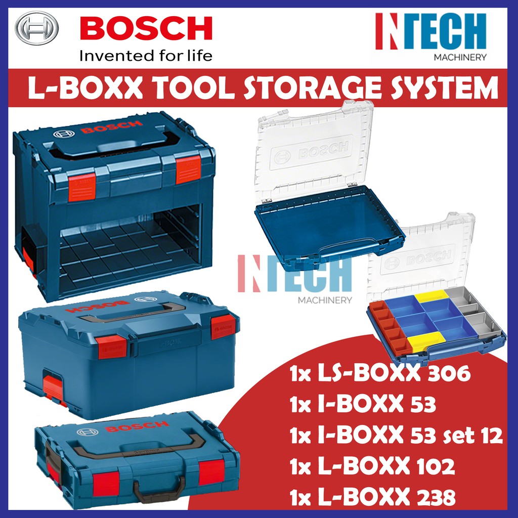 BOSCH L-BOXX TOOL STORAGE SYSTEM LS-BOXX 306 C/W i-BOXX 53 + i-BOXX 53 ...