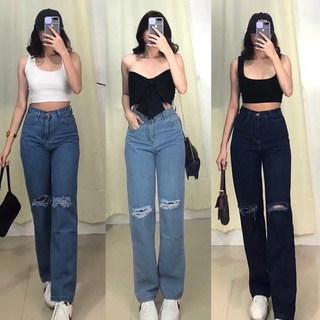 Black Jeans Woman Plus Size High Waist Slimming Straight Pants Office Lady  Loose Wide Leg Split Mop Jeans Women's Clothing Baggy - AliExpress