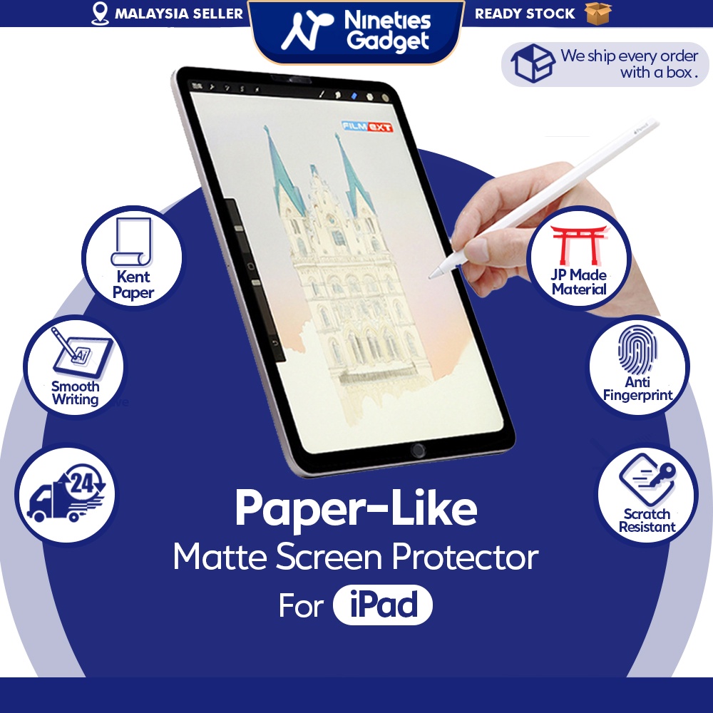 iPad PaperLike Screen Protector Film Matte PaperFeel AntiGlare for iPad Air 4 5 Pro 11" 7th