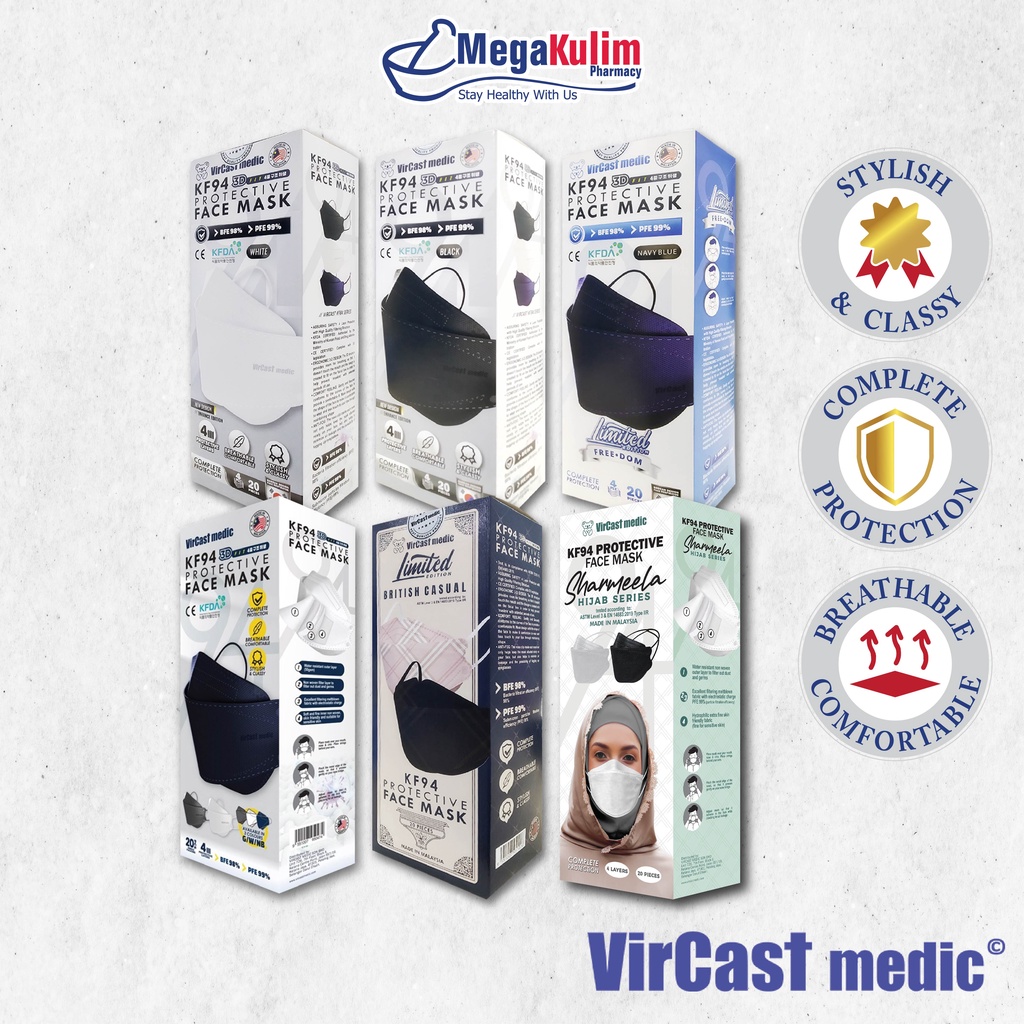 Vircast Medic KF94 Protective Face Mask 20's Shopee Malaysia