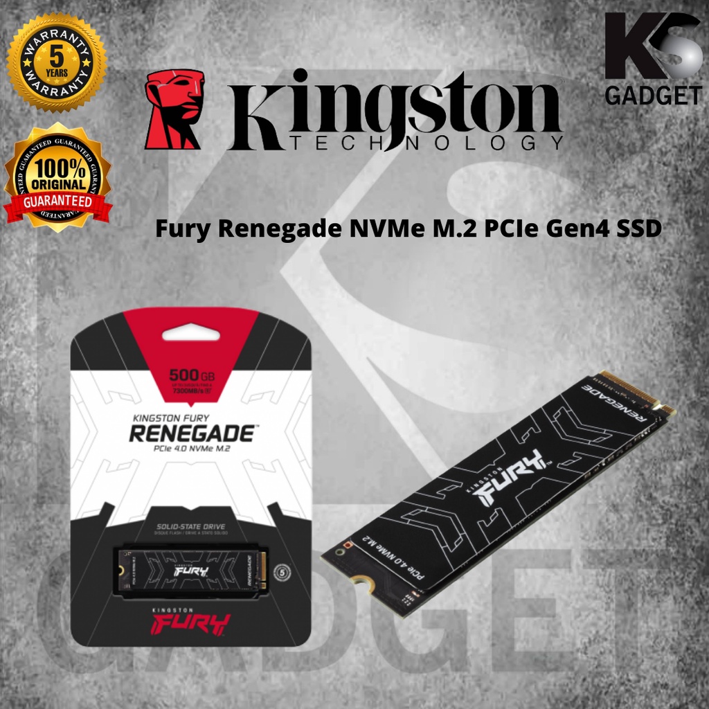 Kingston Fury Renegade NVMe M.2 PCIe Gen4 SSD 500GB 1TB 2TB (SFYRS/500G ...