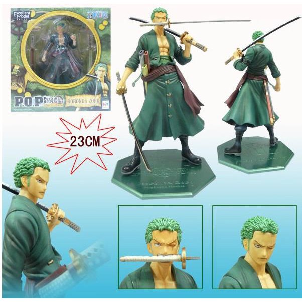 Pop ONE PIECE: RORONOA ZORO 23cm Miniature Figure Toy Display Portrait ...