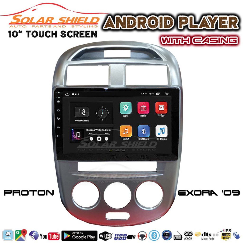 Proton Exora 2009 10'' Android Player GPS Waze Android 8.1 Wifi GPS ...