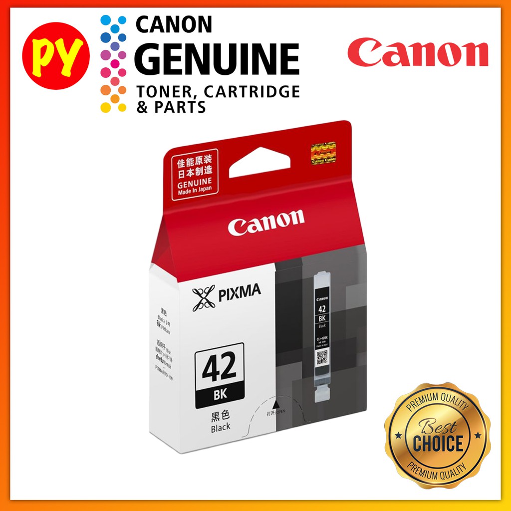 Canon CLI-42 8 originele inktcartridge multipack BK/GY/LGY/C/M/Y/PC/PM voor Pixma Inkjet printer PRO100-PRO100S foto cyaan,Normaal,Zwart