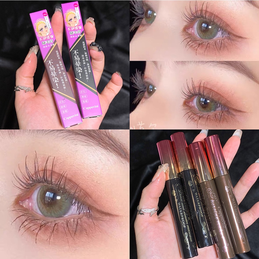 Cappuvini Waterproof Non-Smudge Mascara Ins Long Thick Styling ...