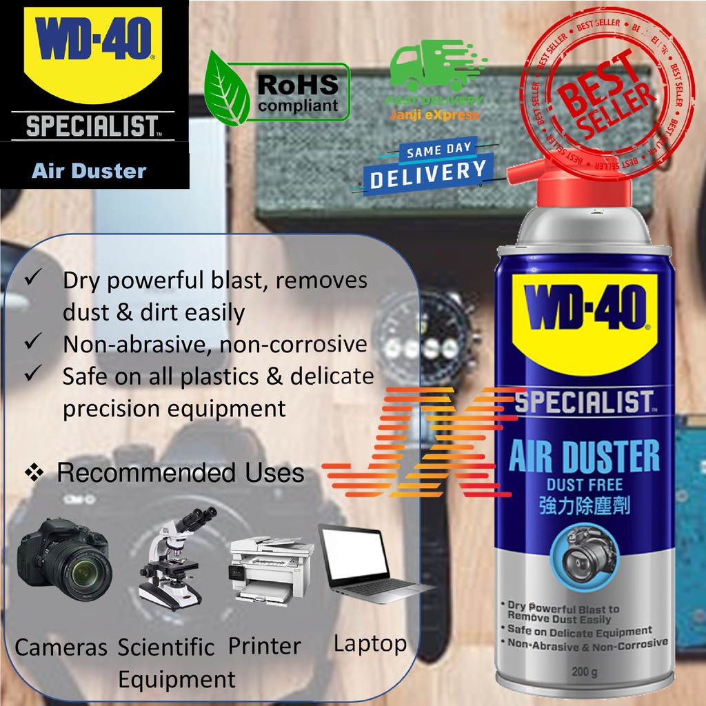 WD 40 Specialist Dust Free Air Duster WD40 Dust Remover Compressed Air Spray 200G Keyboard Cleaner DSLR Lens Cleaner Kit