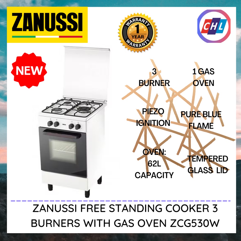 ZANUSSI (Send By Lorry+Authorised Dealer)FREE STANDING COOKER 3 BURNERS