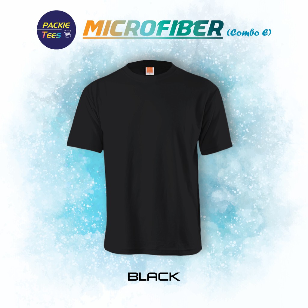 BLACK 100% MICROFIBER QD0402 QUICK DRY JERSEY ROUND NECK SHORT