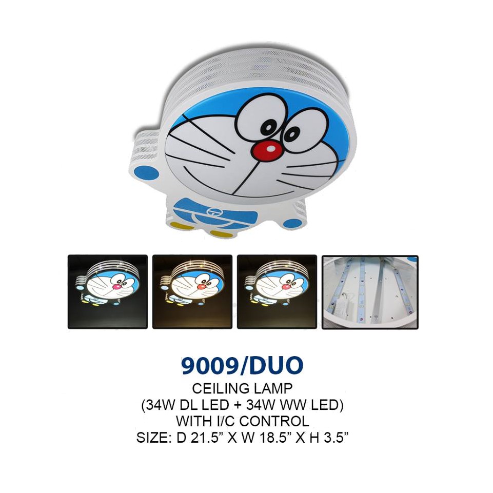 Doraemon LED Ceiling Lamp 34w (Daylight/Warm White) | Shopee Malaysia