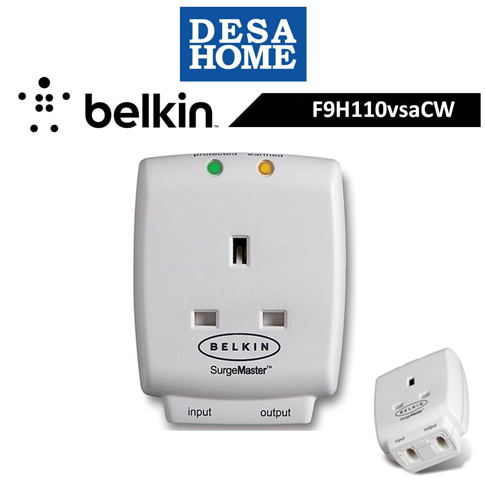 BELKIN F9H110VSACW 1-SKT. WLMNT SURGE W/TEL HOME SERIES 1-OUTLET ...