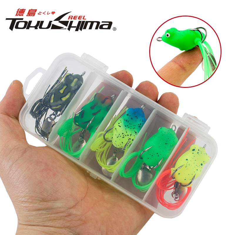 Mini Soft Frog 5Pcs/Boxed 3cm/4.2g Soft Plastic Frog Floating Bait Soft