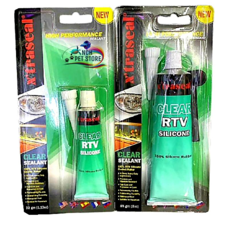 Xtraseal Clear RTV Silicone Sealant For Aquaruim ( 32g/85gm) | Shopee ...