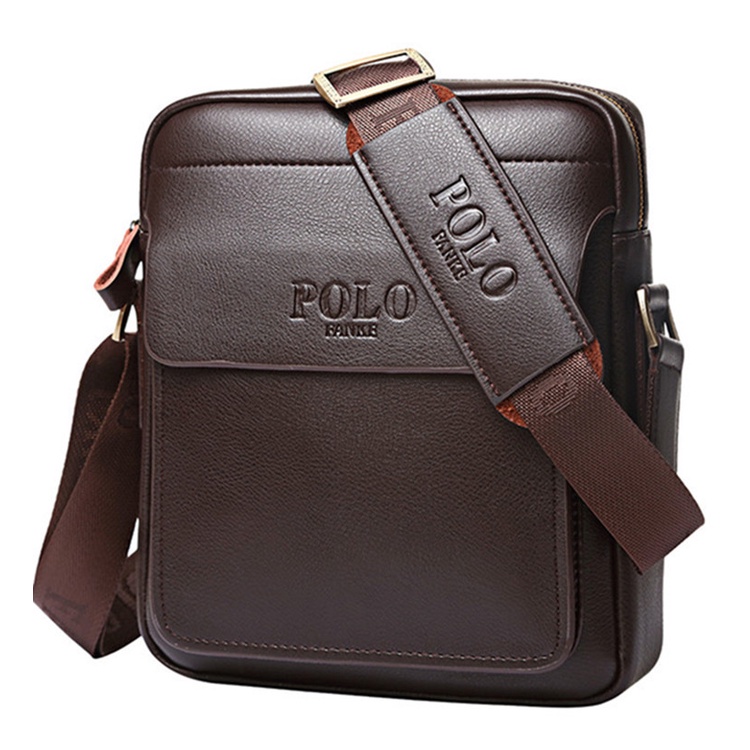 POLO Genuine Leather Men s bag Shoulder Bags Business Casual sling bag side backpack beg Shopee Malaysia