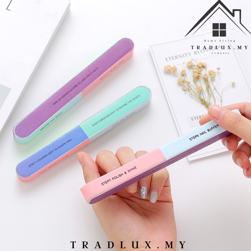 Tradlux 4 IN 1 Nail Buffer File Sanding Block Buffing Grinding
