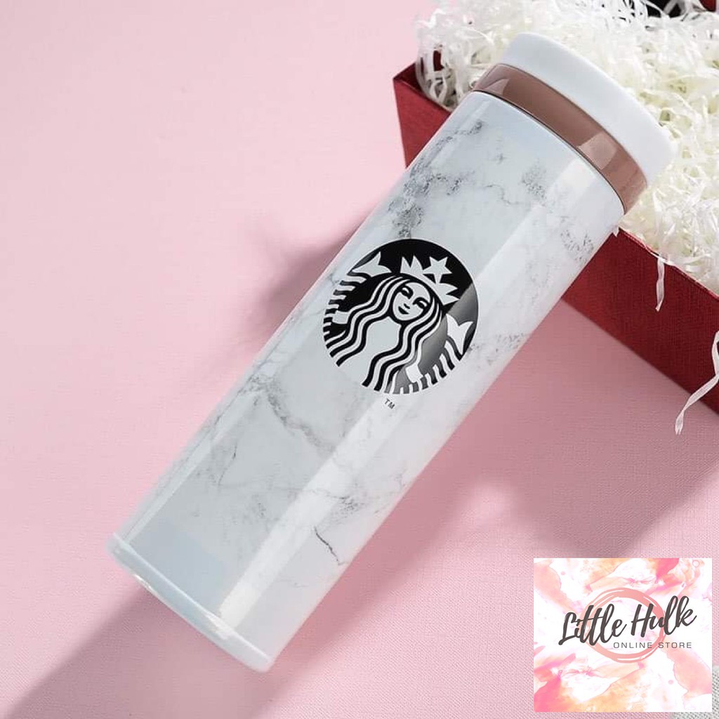 READY STOCK / SPECIAL EDITION Starbucks Tumbler Bottle WHITE MARBLE  Stainless Steel Thermos Flask 500ml星巴克新款不锈钢保温杯咖啡| Shopee Malaysia