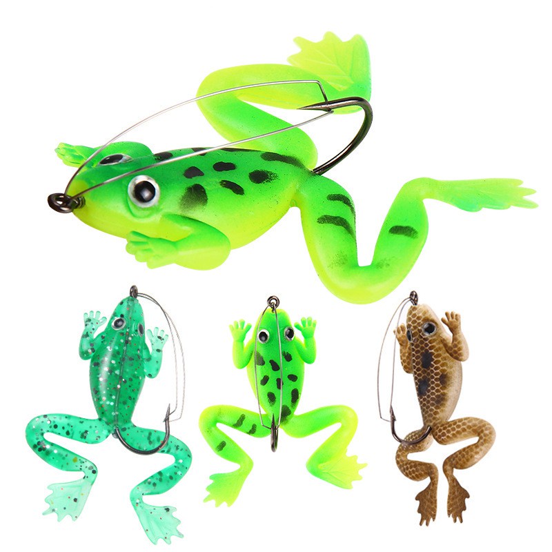 1pcs Umpan Katak 5.2g/6cm Soft Frog Lure Black Fish Killer Bait with ...