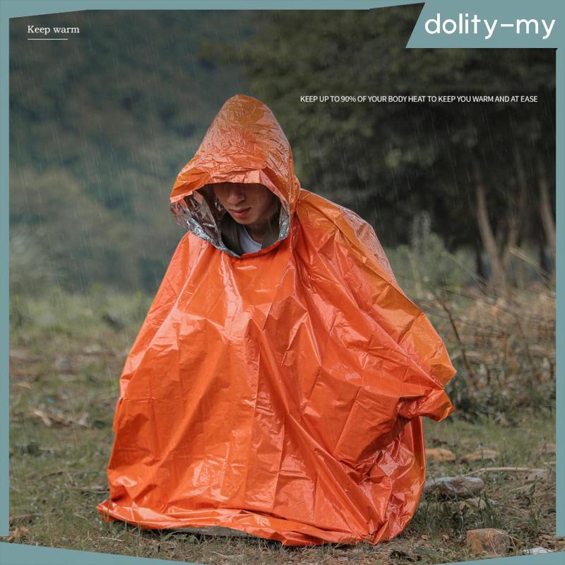 [ Emergency Rain Coat Poncho Ponchos Waterproof Thermal Camping Hiking ...