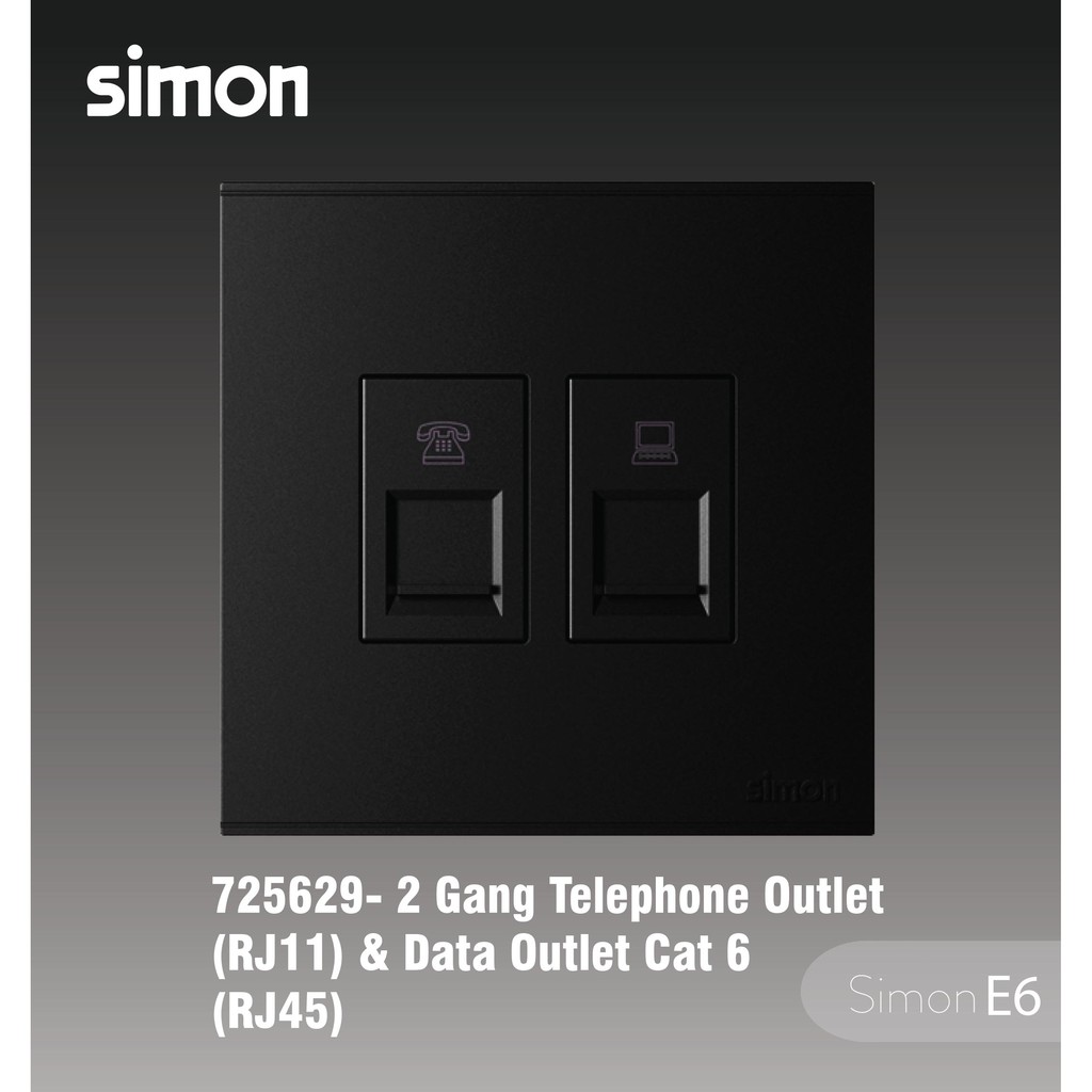 Simon E6 Series Switch / Switches & Socket Outlet (BLACK) | Shopee Malaysia