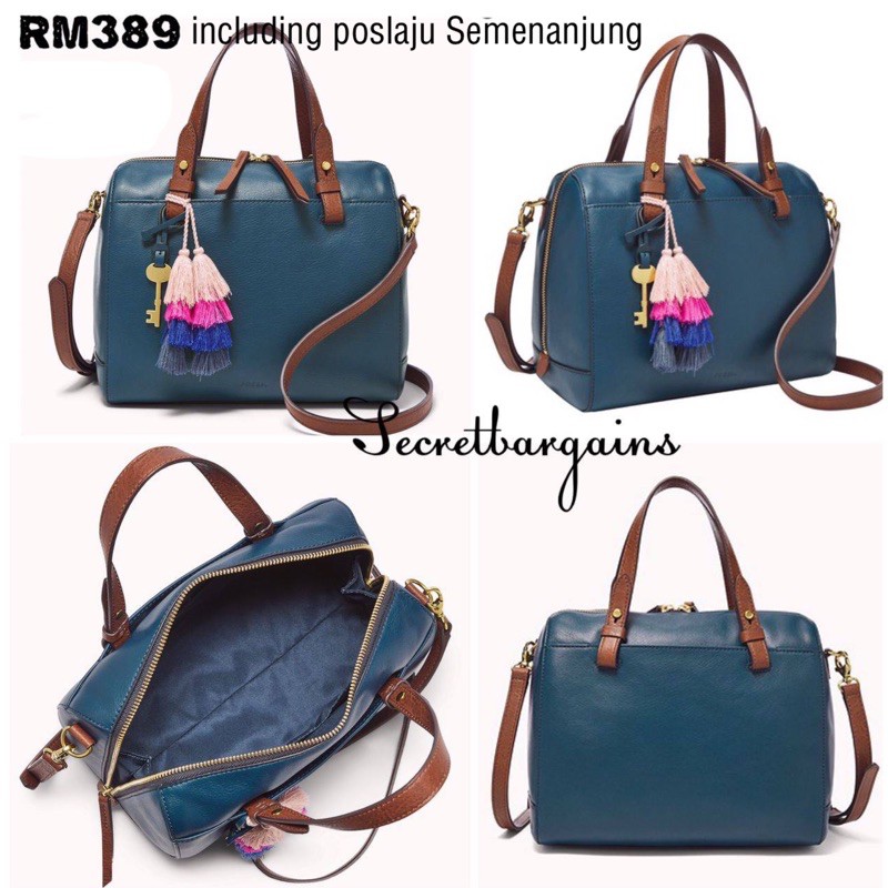 FOSSIL RACHEL SATCHEL Teal Shopee Malaysia