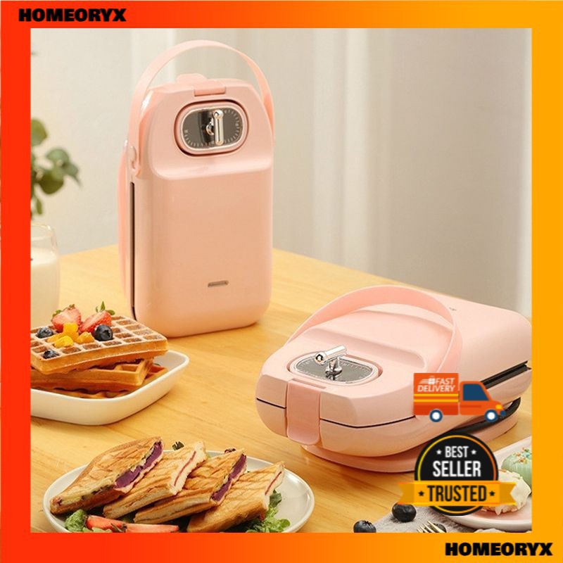 waffle maker bread maker mixer cake [ MSIA READY STOCK ] 5 IN 1 Electric Sandwich Makers Waffle