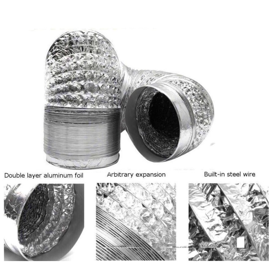 SEMENYIH Double Layer Aluminium Ducting Hose / Aluminium Cooker Hood