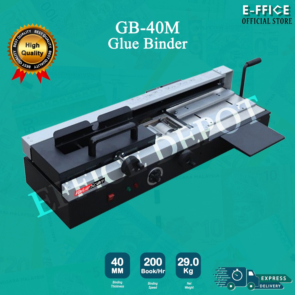 Effice Depot GB40M Hot Melt Glue Binding Machine Shopee Malaysia