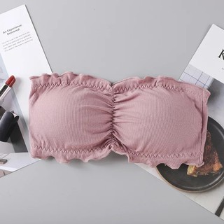 ready stock] Advanced non-slip strapless push up bra sexy gathering female