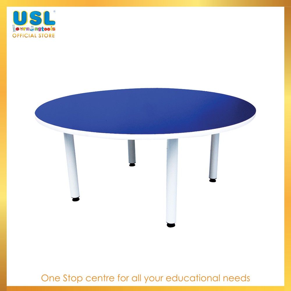 Round Table 4' - Study Table & Desk | Premium Wood | Solid Wood ...