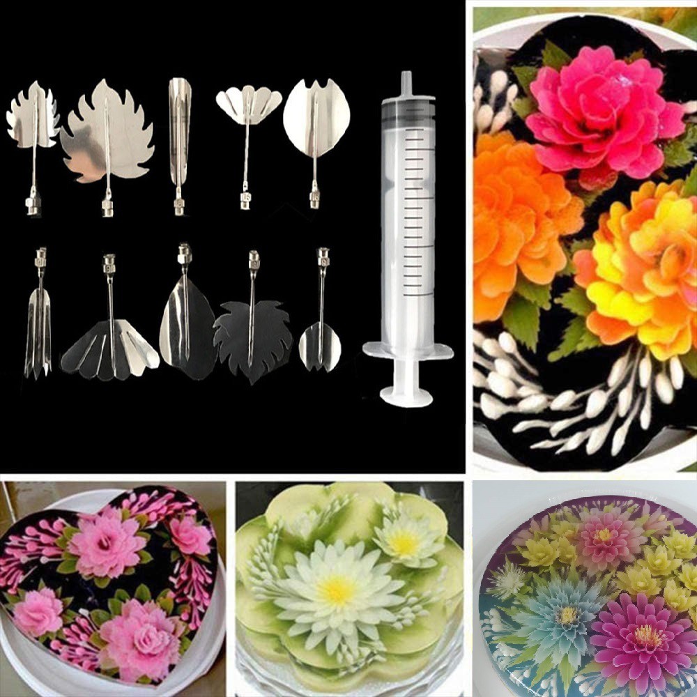 🔥READY STOCK🔥3D Gelatin Jelly Art Tools 10 PCS Stainless Steel Jelly ...