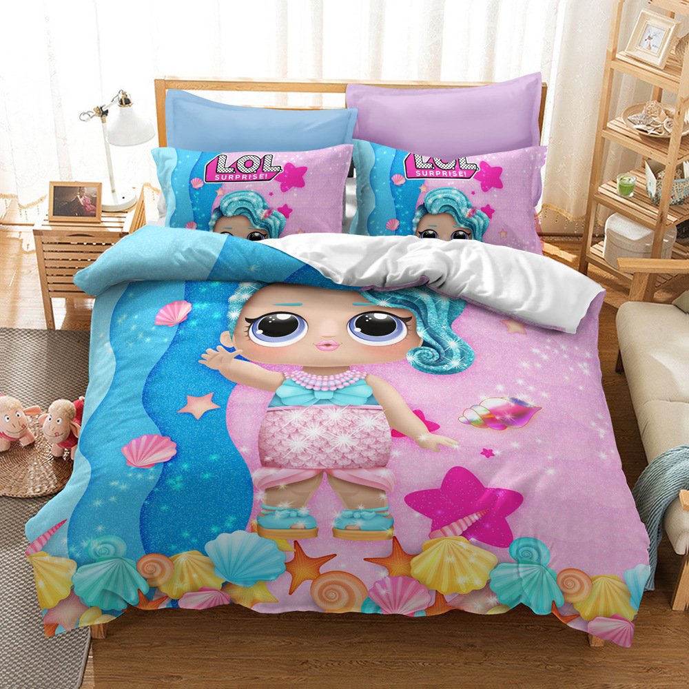 LOL Surprise Cartoon Bed Cover Quilt Case Kids Girls Single Bedding Shopee Malaysia