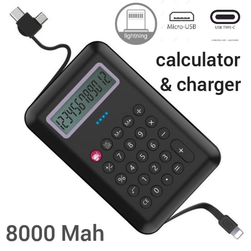 8,000mAh  Dual USB Portable Battery Pack with Digital Display