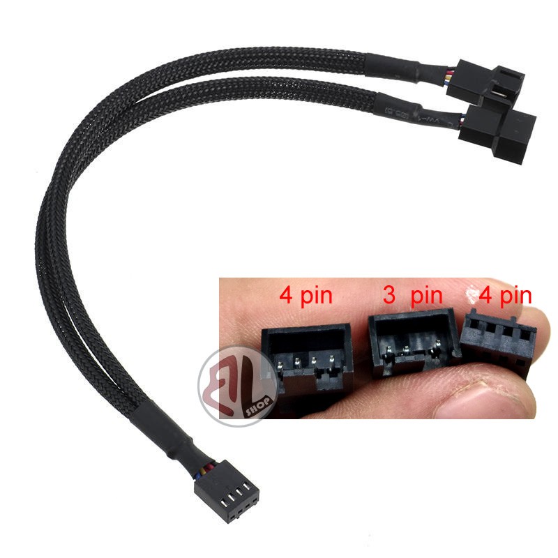 1 to 2 / 1 To 3 / 1 To 4 Fan Cable Connector Adapter PWM Fan Conversion ...