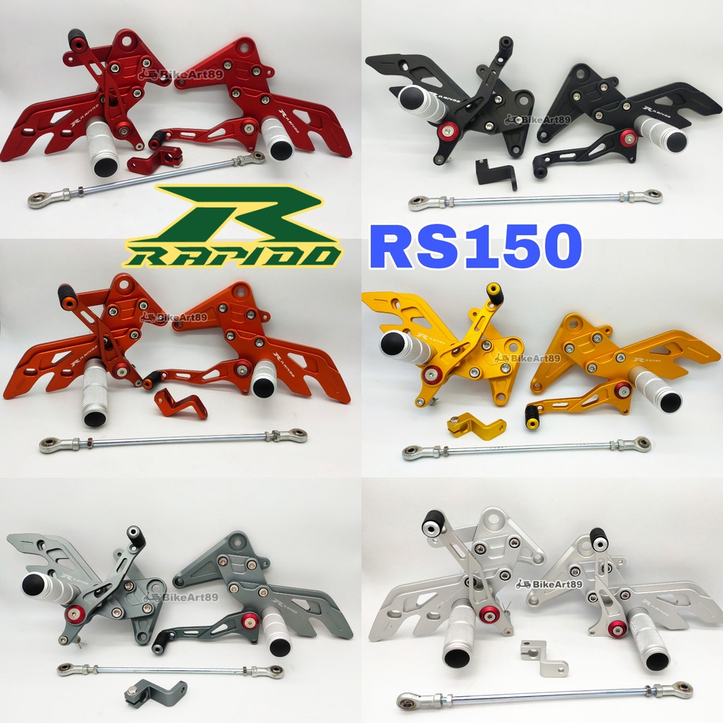 Rapido Racing Footrest RS150 V1 V2 Design V3 Honda Tapak Kaki Single ...