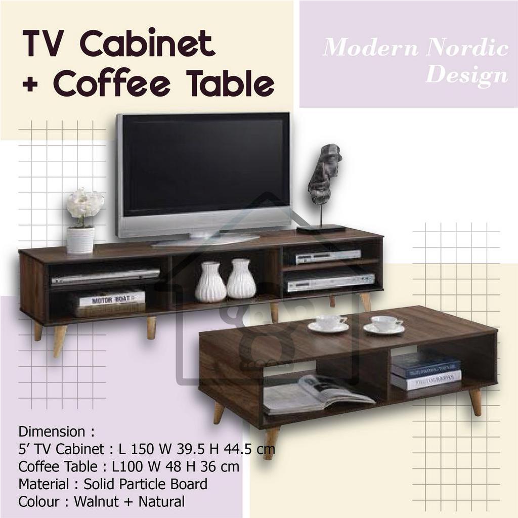 Coffee table and media deals console set