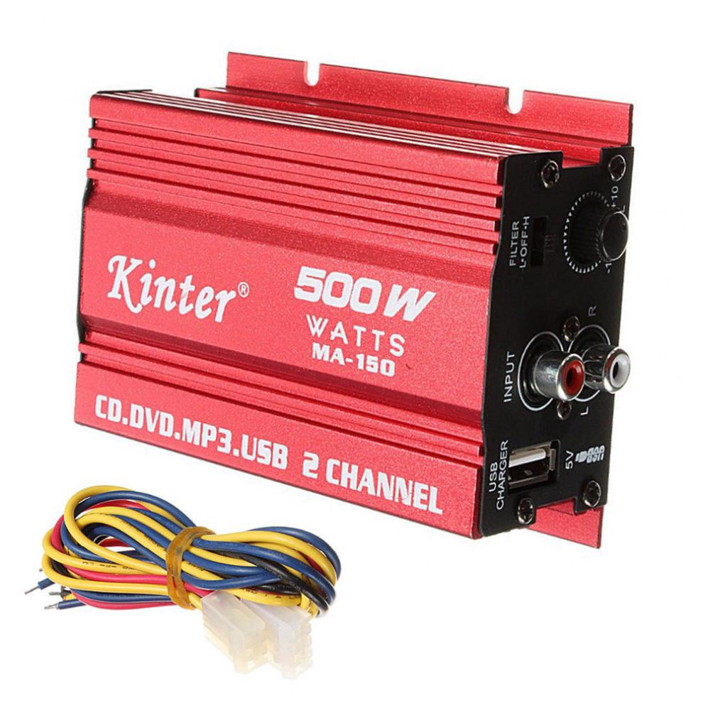 Kinter MA-150 500W 2-CH Mini Hi-Fi Auto Car Stereo Audio Amplifier ...